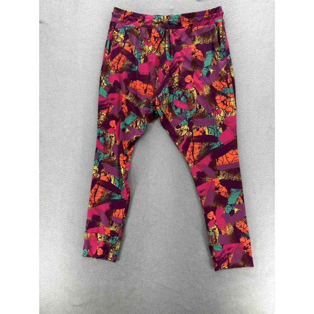 Zumba Wear So Samba Harem Dance Pants Womens XL Mell-Oh Yellow Stretch Joggers